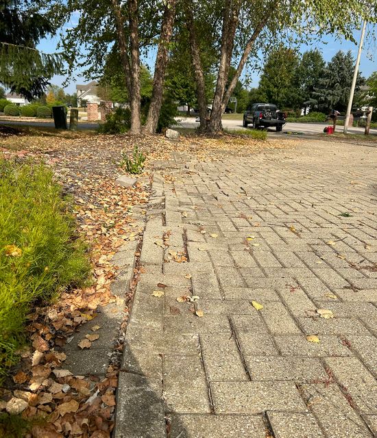 hardscape before power washing