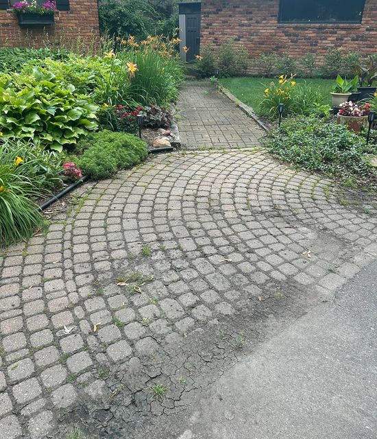 Brick paver before restoration