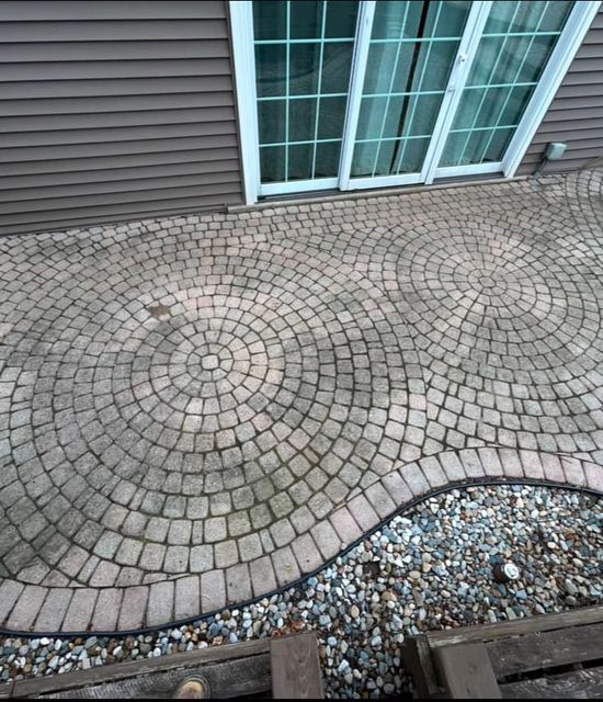 Brick paver before restoration