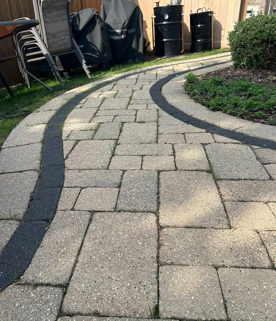 Brick paver before restoration