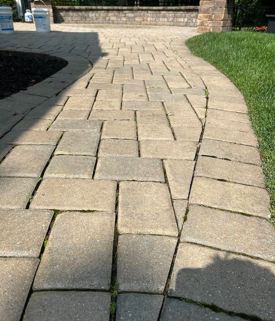 Brick paver before restoration